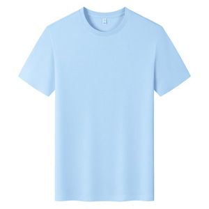 T-shirt personnalisé en coton 190g, couleur unie, manches courtes, séchage rapide, vêtements de travail, uniformes de loisirs, fabriqué sur commande - Product Image 2