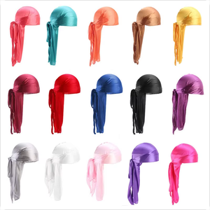 Durags de haute qualité, colorés, <span class=keywords><strong>prix</strong></span> d'usine, durags pour hommes et femmes, durags en satin soyeux, durags unisexes, foulard en satin de soie, doo rag - Product Image 1