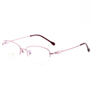 Guoda Optics – monture de lunettes demi-cerclée en titane pur pour femmes, rectangulaire, légère, à double usage, pour toutes les formes de visage - Product Image 4