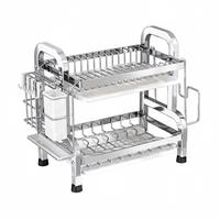 Égouttoir multifonctionnel en acier inoxydable pour bols et vaisselle, support de rangement et plateau de drainage pour organisateur de placard de cuisine