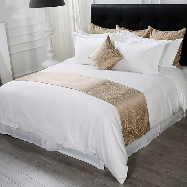 5 étoiles luxe 1000 fils compte coton égyptien Westin blanc linge de lit draps d'hôtel