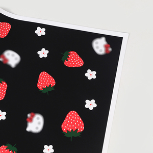 2025 ultima fragola KT gatto floreale carta da imballaggio impermeabile coreano comprato carta da regalo di lusso fiorista materiali da imballaggio - Product Image 6