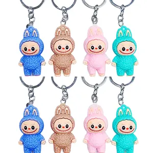 labubu cloth small sheep key chain cute cartoon doll car key chain pendant small gift wholesale