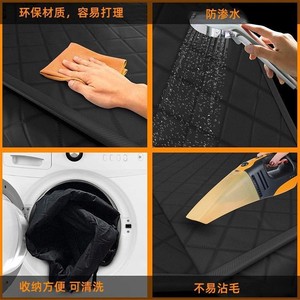 Housse de siège arrière pour animaux de compagnie, tissu Oxford 600D, imperméable, protection de siège pour chien, forme rectangulaire, motif uni, pour la protection de l'intérieur de la voiture - Product Image 2