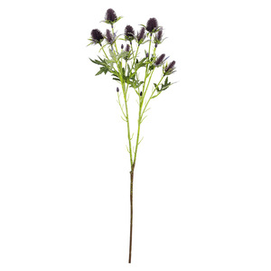 QIHAO Guirlande artificielle de plantes marines violettes et grises, haute simulation, en plastique souple, pour décoration intérieure et arrangements floraux de mariage - Product Image 5