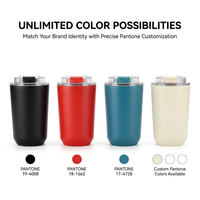 Cadeau de Noël personnalisé Kingze 280ml 380ml gobelet à café thermique en acier inoxydable pour les voyageurs