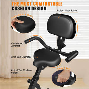 <span class=keywords><strong>Vélo</strong></span> stationnaire à résistance magnétique réglable 16 niveaux vélos d'exercice droits pour l'entraînement cardio en salle de sport - Product Image 4