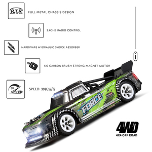 WLtoys k989 actualizado <span class=keywords><strong>284131</strong></span> 1/28 con luces Led 2,4G 4WD 30 Km/H chasis de Metal eléctrico de alta velocidad todoterreno Drift RC coches - Product Image 3