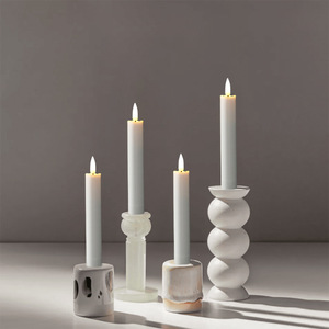 <span class=keywords><strong>Velas</strong></span> cónicas sin llama LED, <span class=keywords><strong>velas</strong></span> de ventana que funcionan con pilas con llama parpadeante 3D para <span class=keywords><strong>chimenea</strong></span>, Navidad, Halloween - Product Image 6