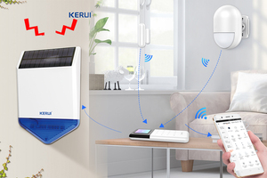 Sistema de alarma inalámbrico para entrada del hogar, detector de movimiento, sirena Solar de seguridad, resistente al agua, fuerte, 110dB, anticompactador, 8 niveles de volumen - Product Image 4