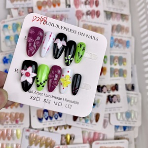<span class=keywords><strong>Uñas</strong></span> postizas <span class=keywords><strong>de</strong></span> acrílico <span class=keywords><strong>de</strong></span> lujo al por mayor TSZS, diseño <span class=keywords><strong>de</strong></span> almendra, con conchas marinas <span class=keywords><strong>de</strong></span> verano, pintadas a mano, con flores 3D talladas, <span class=keywords><strong>uñas</strong></span> <span class=keywords><strong>de</strong></span> gel hechas a mano para presionar. - Product Image 5
