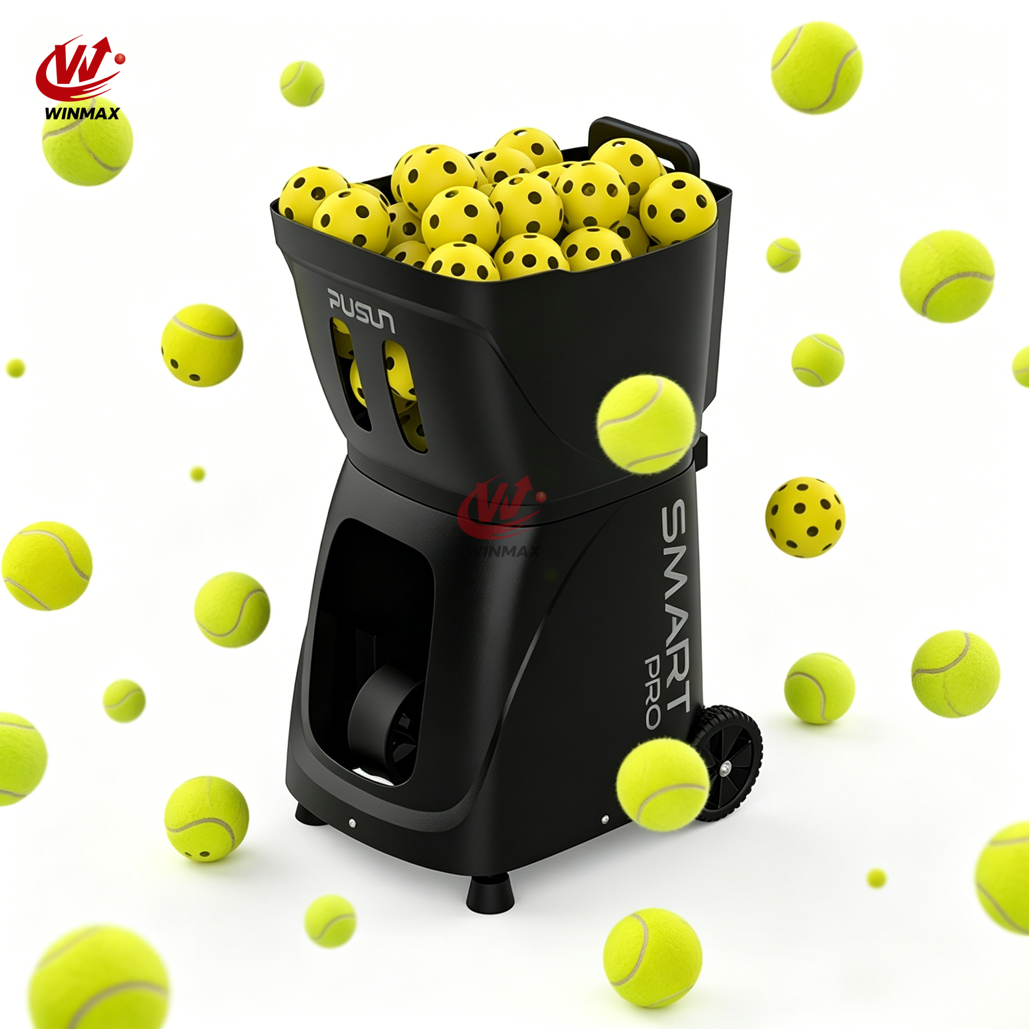 Fully Automatic Tennis Training Equipment 140km/h Speed Tennis Ball Machine with Moon Volley Ball Function