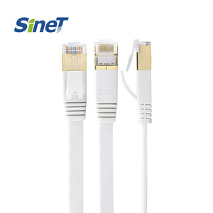 Flat FTP STP CAT6 <strong>Shielded</strong> <strong>Patch</strong> <strong>Cord</strong> 10Gpbs Fast Speed Ethernet Cable RJ45 Made Copper Available Various Colors OEM CAT 6 CAT 8 - Product Image 2