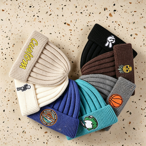 Gorros de Punto Personalizados con Logotipo, <span class=keywords><strong>para</strong></span> Invierno, Lisos, Gruesos, de Terciopelo, Versátiles, al por Mayor - Product Image 5