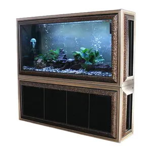 Led 물고기 빛 유리 대형 테이블 좌석 바닷물 액세서리 커피 유리 홈 장식 수족관 광장 지속 가능 4.5L