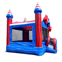 Castillo inflable personalizado, tamaño, color, logotipo, temas de dibujos animados disponibles para personalización. Casa Inflable de PVC de 0.55mm para Niños