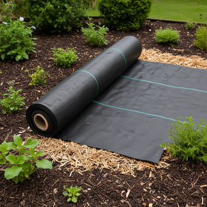 Malla de Control de Malezas de Polipropileno Negra de 6.6'x16.4', Barrera de Raíces para Jardín, Tela para Paisajismo - Product Image 2