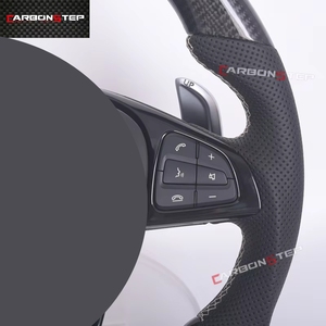 Volant en fibre de carbone personnalisé pour Mercedes-Benz <span class=keywords><strong>AMG</strong></span> <span class=keywords><strong>CLA</strong></span> GLC GLB GLS GLE W176 W205 W204 W213 C63 E63 W203 - Product Image 4