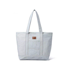 Sac à main en toile de taille moyenne pour femme, avec poignée, logo imprimé personnalisé, sac de shopping - Product Image 4