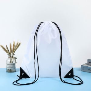 School Use Custom Printed Eco-friendly Polyester <b>Drawstring</b> Sports Backpack With Logo for Students Shopping - Product Image 1