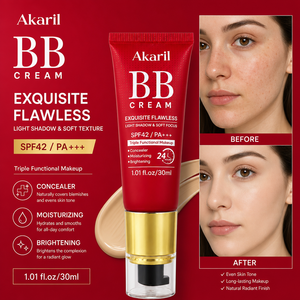 Akaril Exquisite Flawless BB Cream <span class=keywords><strong>SPF42</strong></span> PA Sunscreen Foundation Triple Functional Makeup Brightening Whitening Concealer - Product Image 3