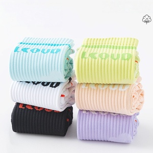 Customized Knitted Embroidered Logo <b>Socks</b> for woman Sports High Quality Cotton Personalized Ankle Crew <b>Socks</b> Wholesale - Product Image 4