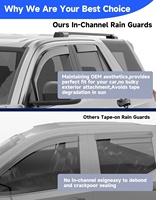 Protectores de Lluvia para Ventanas, Compatibles con Toyota 4Runner 2025-2026, Visores de Ventilación, Deflectores de Ventana