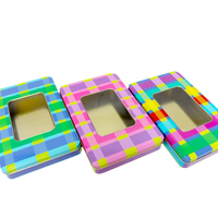 Boîte en fer blanc rectangulaire personnalisée avec fenêtre pour chocolats, emballage alimentaire en fer blanc de qualité alimentaire pour bonbons, conteneur cadeau, vente en gros, usine OEM
