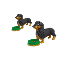 Bloques de Construcción Mini de Moda al por Mayor, Modelo de Juguete de Perro Corgi, Dachshund, Schnauzer, Plástico ABS, Escala 1:1, 40 Piezas, Ladrillos Mágicos de Diamante