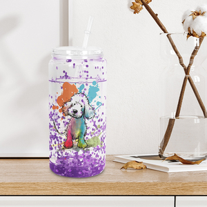 Vasos Personalizados de 20 oz de Plástico Rígido para Sublimación con Fondo Redondo Tipo Globo de Nieve, con Tapa y Popote para Fiestas y Jugos - Product Image 6