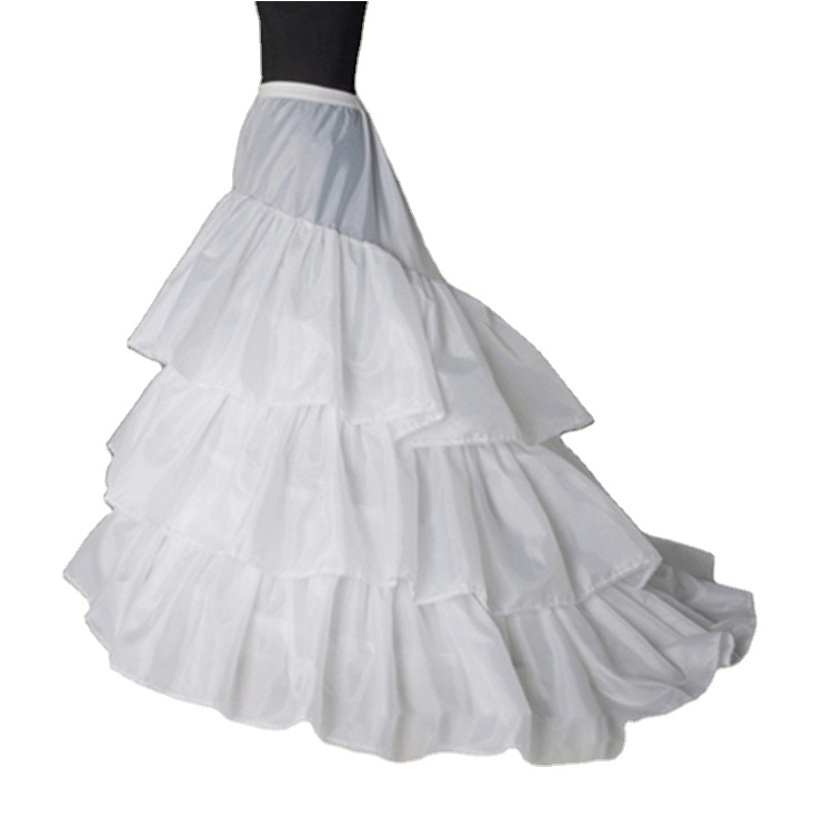 Tailor made 3 hoops lotus leaf yarn underskirt dropshipping fullfill mermaid petticoat for A line Wedding dress bridal gown