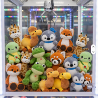 Venta al por mayor de fábrica: Peluches de animales de 4/7/8 pulgadas para máquinas de grúa, juguetes de peluche para máquinas expendedoras y máquinas de garras.