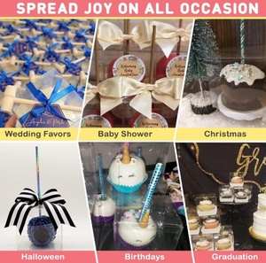 Récipient à gâteaux en plastique transparent portable unique pour les mariages, les anniversaires et les douches de bébé Emballage de transport artisanal recyclable - Product Image 6