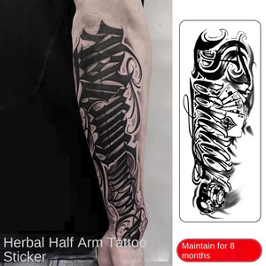 <span class=keywords><strong>Tatuaje</strong></span> Temporal de Papel con Diseño de Flor para <span class=keywords><strong>Hombre</strong></span>, Semipermanente, Resistente al Agua, Personalizado con Logotipo, para Antebrazo, Duración de 8 Días - Product Image 3