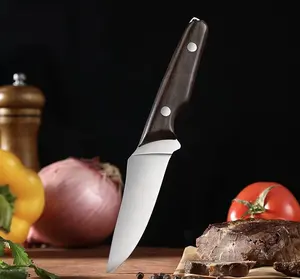 Couteau d'office professionnel en acier inoxydable à fruits avec couvercle de gaine de lame sûre spécial pp block
