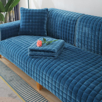 Housses de canapé ajustées pas chères en flanelle polaire, épaisses et douces, pour l'hiver/le printemps, housses de canapé pour salon