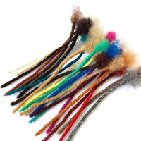 Extensions de dreadlocks 100 % cheveux humains vierges, faits à la main, texture naturelle, pour coiffure en salon et tressage professionnel
