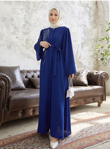 Abaya modeste du Moyen-Orient, robe musulmane pour femmes, Turquie, Dubaï, abaya ornée de perles, robe musulmane pour femmes - Product Image 4