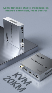Xput yeni 20KM IR RS232 4K30Hz ile <span class=keywords><strong>HDMI</strong></span> Fiber optik KVM Extender 4:4:4 HDR Video girişi ve genişletilmiş çıkış desteği 3.5mm <span class=keywords><strong>Stereo</strong></span> - Product Image 5