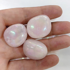 High Quality <b>Crystal</b> Tumbled Stone Aura Rose Quartz Tumbles for Home Decoration - Product Image 3