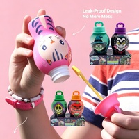 Promo! Baru 2 Pcs Botol Gelembung Monster Anti Tumpah 30ML, Mainan Larutan Gelembung Portabel untuk Anak-anak, Permainan Indoor Outdoor Pesta