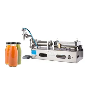 semi automatic piston liquid filler juice water bottle filling machine