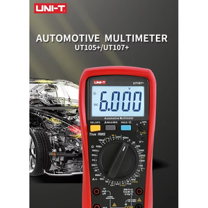 UNI-T UT105+ UT107+ Multímetro Automotriz de Alta Precisión, Tacómetro, Medidor de Velocidad del Motor RPM, Probador VFC, Digital Profesional para Autos, China - Product Image 1