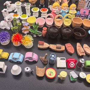 Terrario de juguete para jardín, casa de muñecas, pantalla, coche en miniatura, pez, barco, planta, puente, casa, pollo, granja, Animal, cesta, jarrón, TV, <span class=keywords><strong>teléfono</strong></span> - Product Image 2