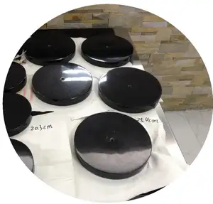 قاعدة جائزة من الجرانيت الأسود المطلق وقاعدة تمثال دائرية الشكل - Product Image 1