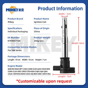 คอยล์จุดระเบิด MIKEY 07K905715D สำหรับรถยนต์ <span class=keywords><strong>VW</strong></span> Skoda Seat Yeti Superb Octavia Octavia <span class=keywords><strong>Combi</strong></span> Superb Yeti Leon Alhambra สำหรับ UF575 78231005 - Product Image 3