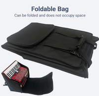 Thicken Accordion Bag Storage Case for 60 Bass Keyboard Button Accordions Bayans Padded Musical Instrument Backpacks
