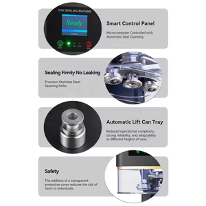 Trung Quốc nhà máy bán buôn Pet nhôm tin có thể niêm phong máy tự động thông minh có thể niêm phong máy cho bong bóng trà cà phê bia - Product Image 5
