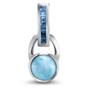 Conjunto de Joyería de Plata de Ley Maciza con Larimar Azul, Collar, Anillo y Aretes, Joyería de Piedra Natural - Product Image 3