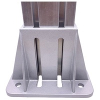 Support de fixation au sol en alliage d'aluminium moulé sous pression noir/argent 4080 4040 4545 4590 avec pieds de nivellement carrés